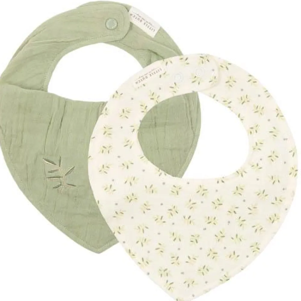 Little Dutch 2-pack Bandana slab - Groen - Essentials - Blueberry Leaves