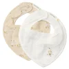 Little Dutch 2-pack bandana slab - Wit - Newborn Naturals - Little Goose