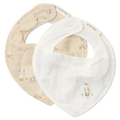 Little Dutch 2-pack bandana slab - Wit - Newborn Naturals - Little Goose