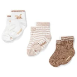 Little Dutch 3-pack sokken - Zand - Newborn Naturals - Baby Bunny