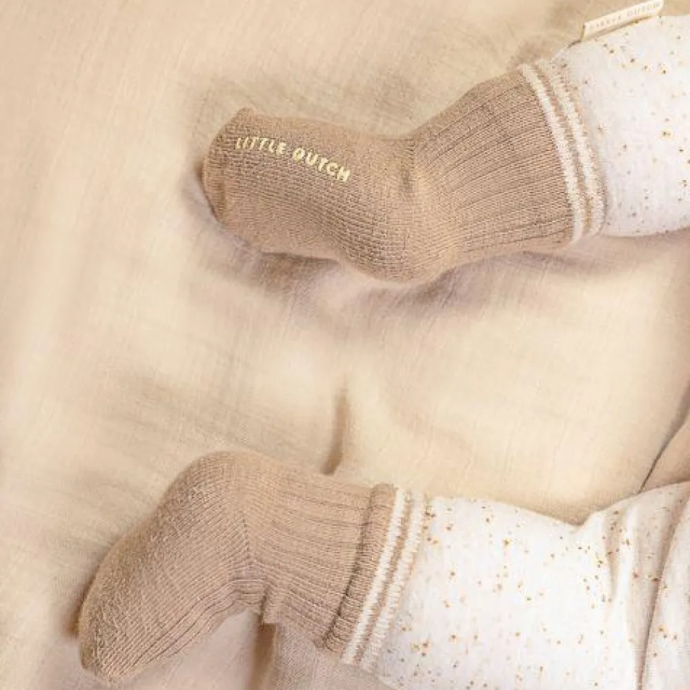 Little Dutch 3-pack sokken - Zand - Newborn Naturals - Baby Bunny