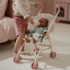 Little Dutch Poppenbuggy – Roze – Essentials – Soft Flowers