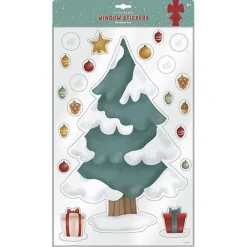 Little Dutch Raamsticker kerstboom - Meerkleurig