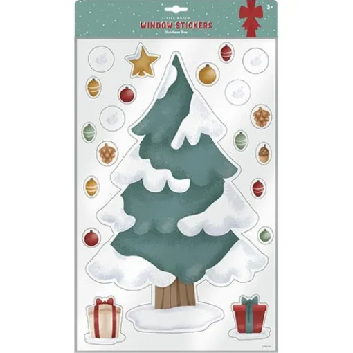 Little Dutch Raamsticker kerstboom - Meerkleurig