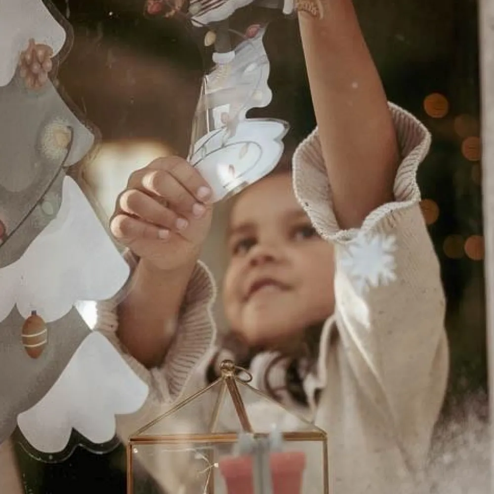 Little Dutch Raamsticker kerstboom - Meerkleurig