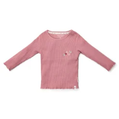 Little Dutch Rib Shirt lange mouw - Roze - Fairy Garden