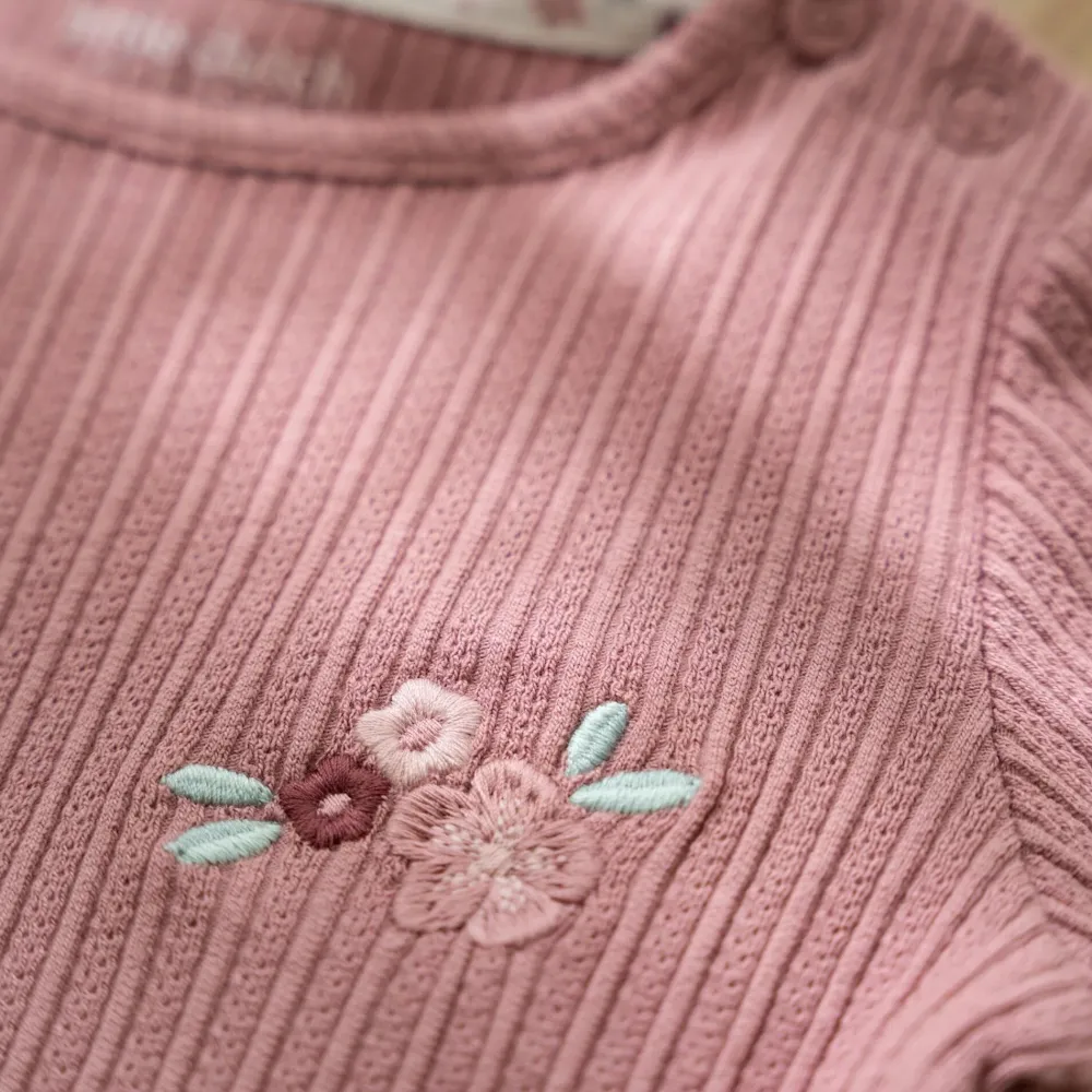 Little Dutch Rib Shirt lange mouw - Roze - Fairy Garden