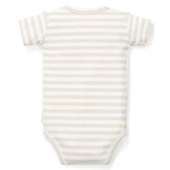 Little Dutch Romper korte mouw - Zand - Newborn Naturals