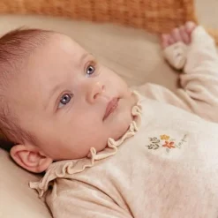 Little Dutch Romper lange mouw - Zand - Little Farm - Opdruk