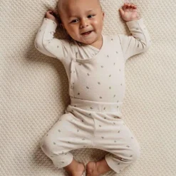 Little Dutch Romper overslag lange mouw - Zand - Little Farm