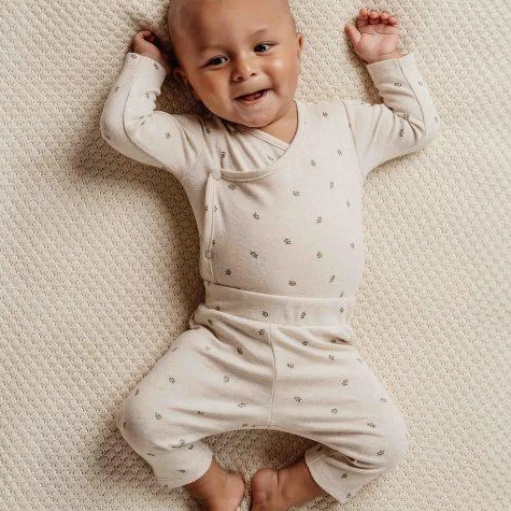 Little Dutch Romper overslag lange mouw - Zand - Little Farm