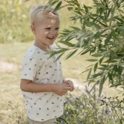 Little Dutch Shirt korte mouw - Zand - Forest Friends - Kevers