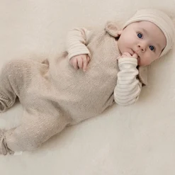 Little Dutch Shirt lange mouw - Beige - Newborn Naturals - Stripe