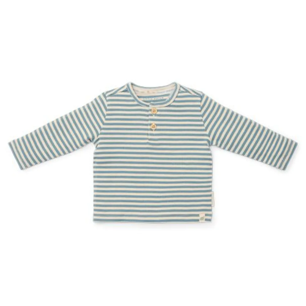 Little Dutch Shirt lange mouw - Blauw - Forest Friends - Stripe