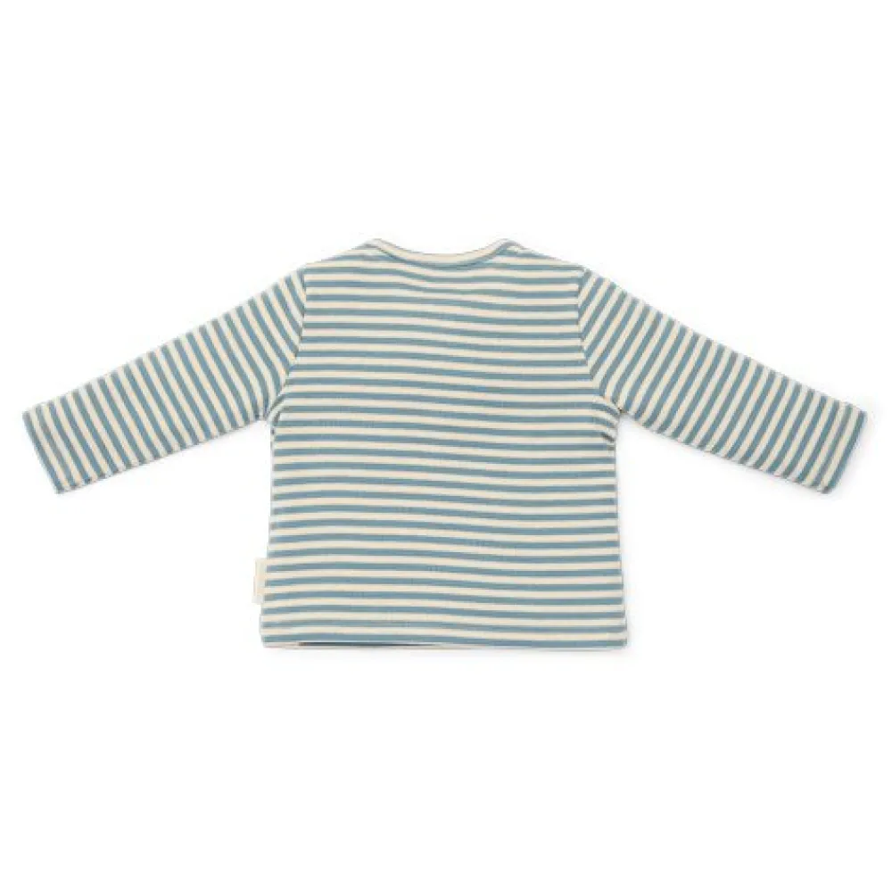 Little Dutch Shirt lange mouw - Blauw - Forest Friends - Stripe