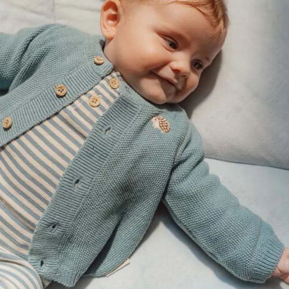 Little Dutch Shirt lange mouw - Blauw - Forest Friends - Stripe