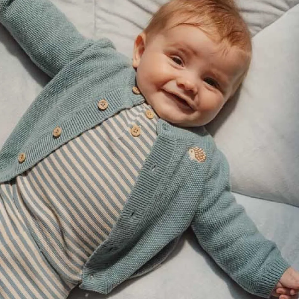 Little Dutch Shirt lange mouw - Blauw - Forest Friends - Stripe