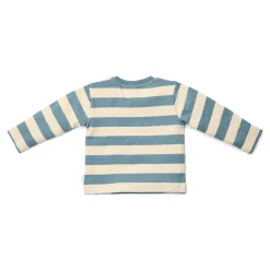 Little Dutch Shirt lange mouw - Blauw - Zand - Forest Friends - Stripe