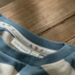 Little Dutch Shirt lange mouw - Blauw - Zand - Forest Friends - Stripe