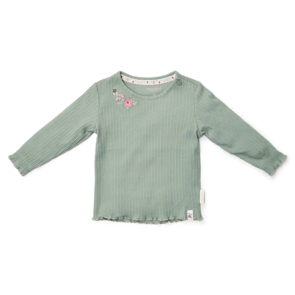 Little Dutch Shirt lange mouw - Groen - Fairy Garden