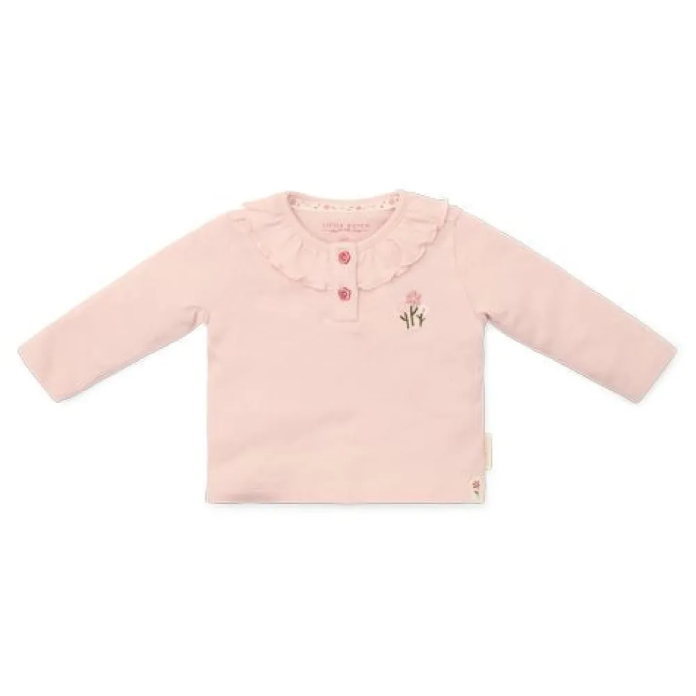 Little Dutch Shirt lange mouw - Lichtroze - Fairy Garden