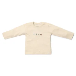 Little Dutch Shirt lange mouw - Zand - Forest Friends - Forest borduursel