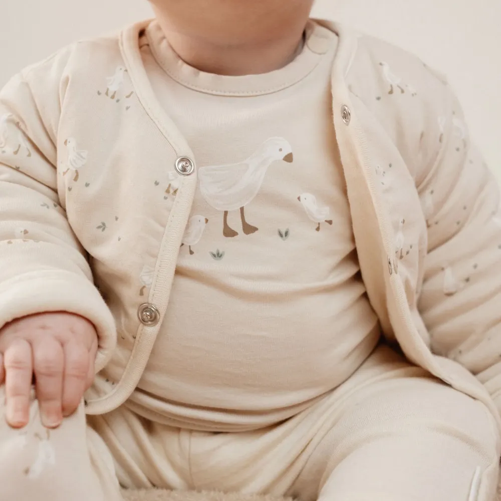 Little Dutch Shirt lange mouw - Zand - Newborn Naturals - Little Goose