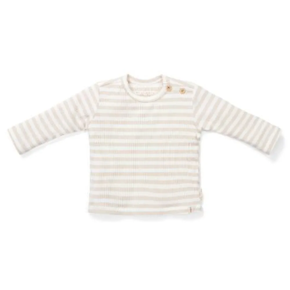Little Dutch Shirt lange mouw - Zand - Newborn Naturals