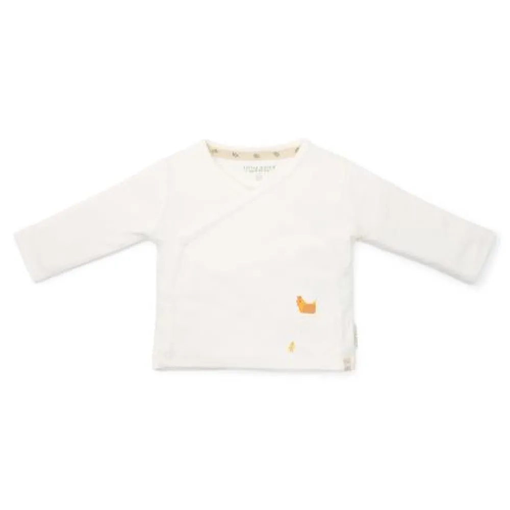 Little Dutch Shirt overslag lange mouw - Wit - Little Farm - Opdruk