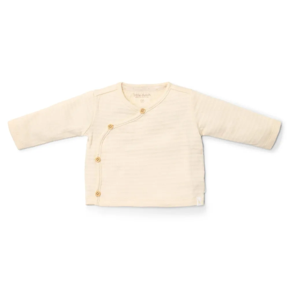 Little Dutch Shirt overslag lange mouw - Beige - Newborn Naturals