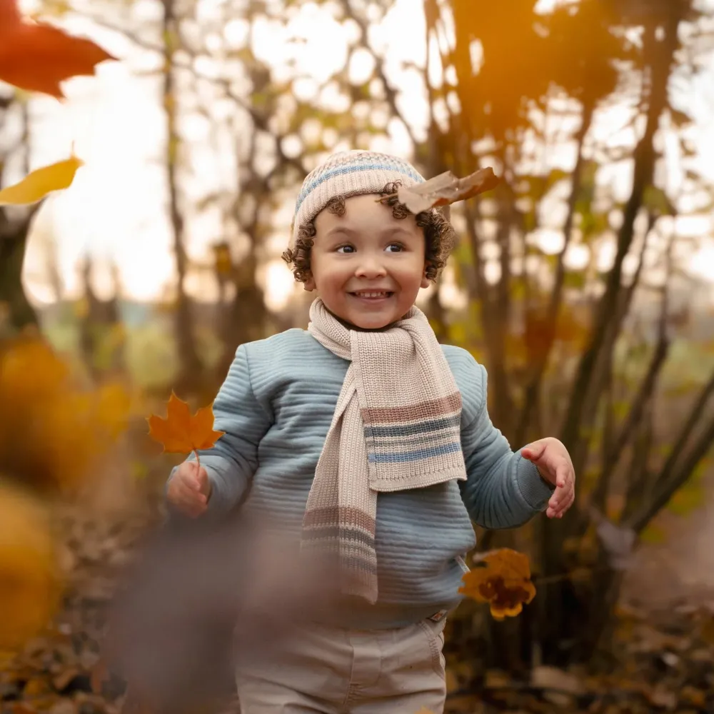 Little Dutch Sjaal - Bruin - Maat one size - Forest Friends - Stripe