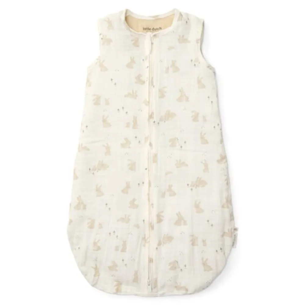 Little Dutch Slaapzak zomer – Wit – Maat 70 cm – Newborn Naturals – Baby Bunny