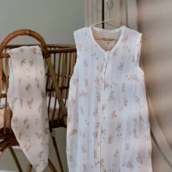 Little Dutch Slaapzak zomer – Wit – Maat 70 cm – Newborn Naturals – Baby Bunny