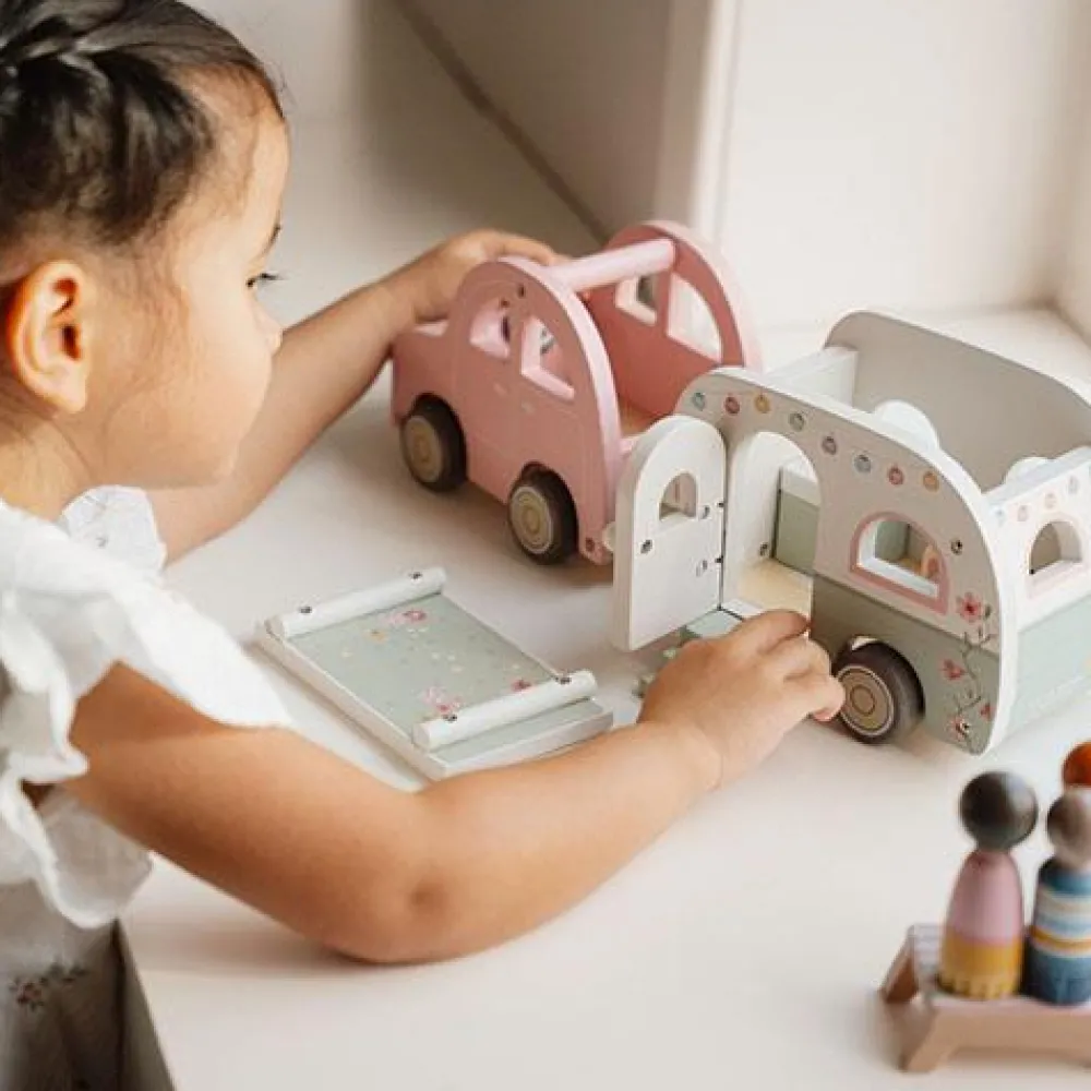 Little Dutch Speelgoed auto met caravan - Meerkleurig - Essentials