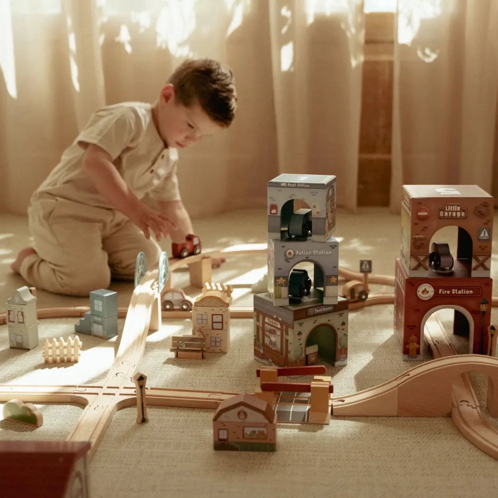 Little Dutch Stapelblokken met auto's – Meerkleurig – Essentials