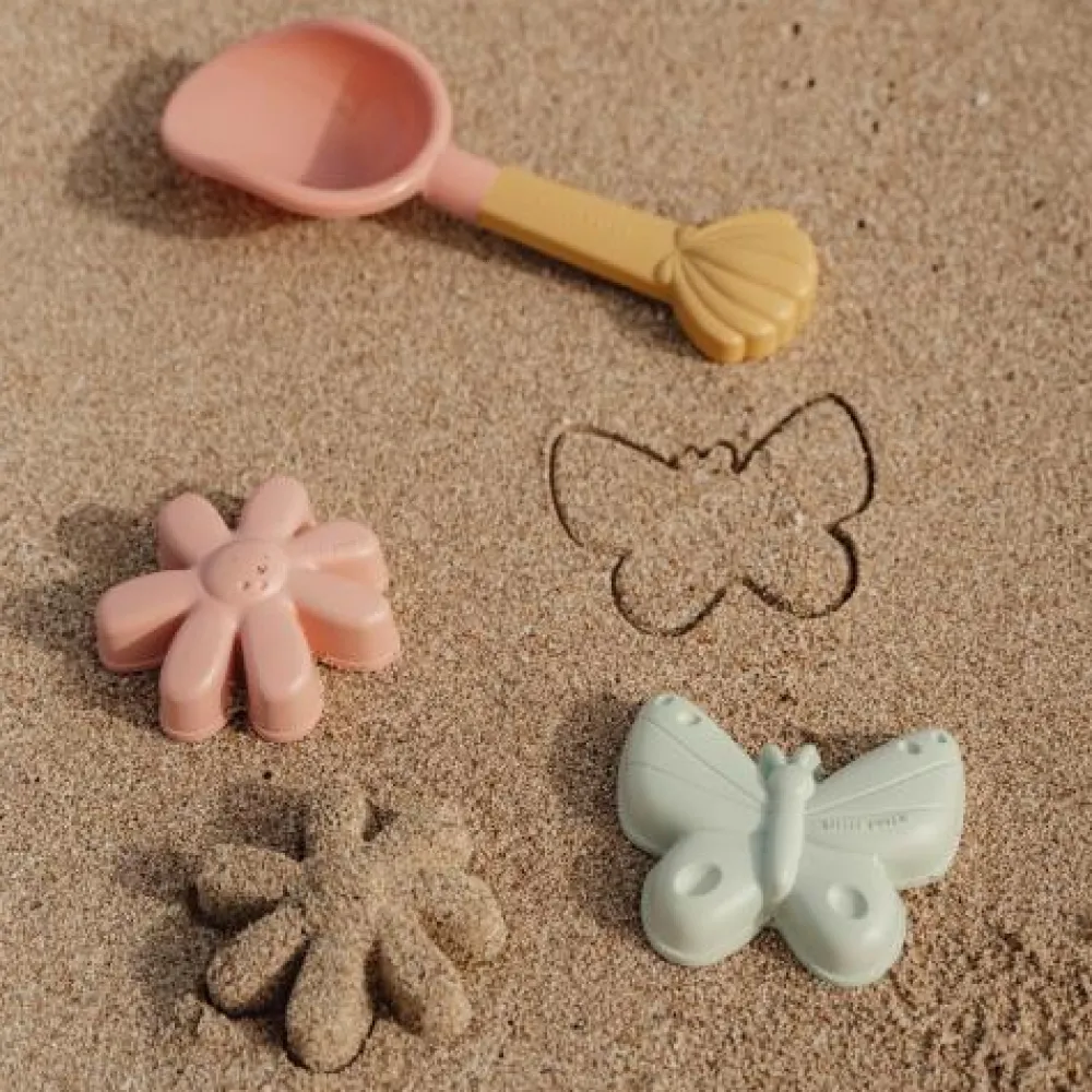 Little Dutch Strandset schepje en zandvormen Flowers & Butterflies