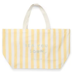 Little Dutch Strandtas - Geel - Maat one size - Stripe
