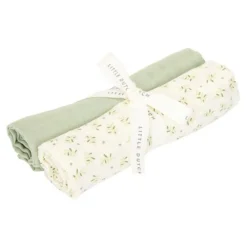 Little Dutch Swaddle - Groen - Essentials - Blueberry Leaves