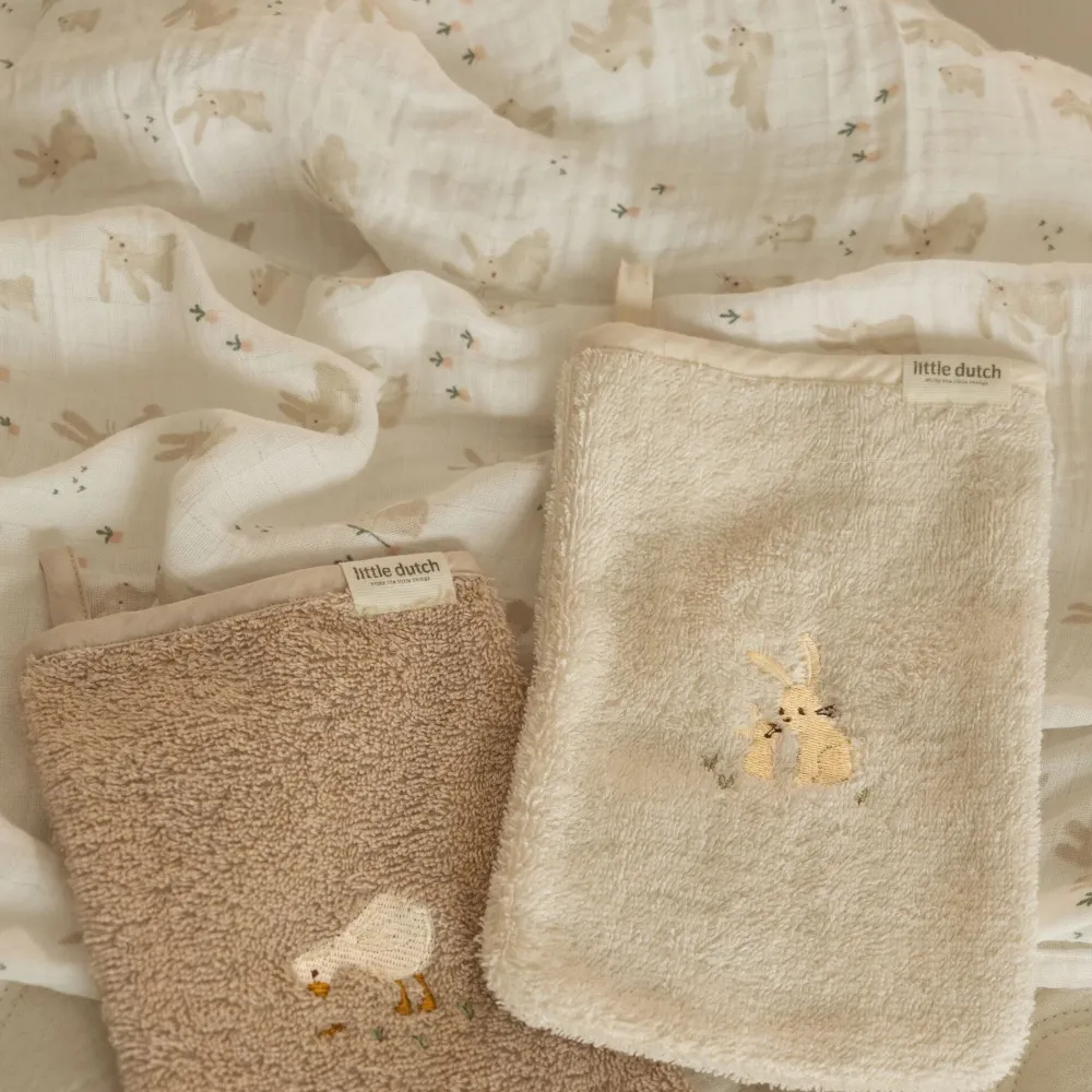 Little Dutch Swaddle - Wit - 120 cm - Newborn Naturals - Baby Bunny