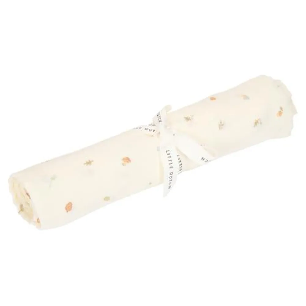 Little Dutch Swaddle - Wit - Maat 120 cm - Forest Friends - Forest Treasures