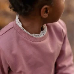Little Dutch Sweater met kraag - Roze - Fairy Garden
