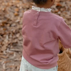 Little Dutch Sweater met kraag - Roze - Fairy Garden