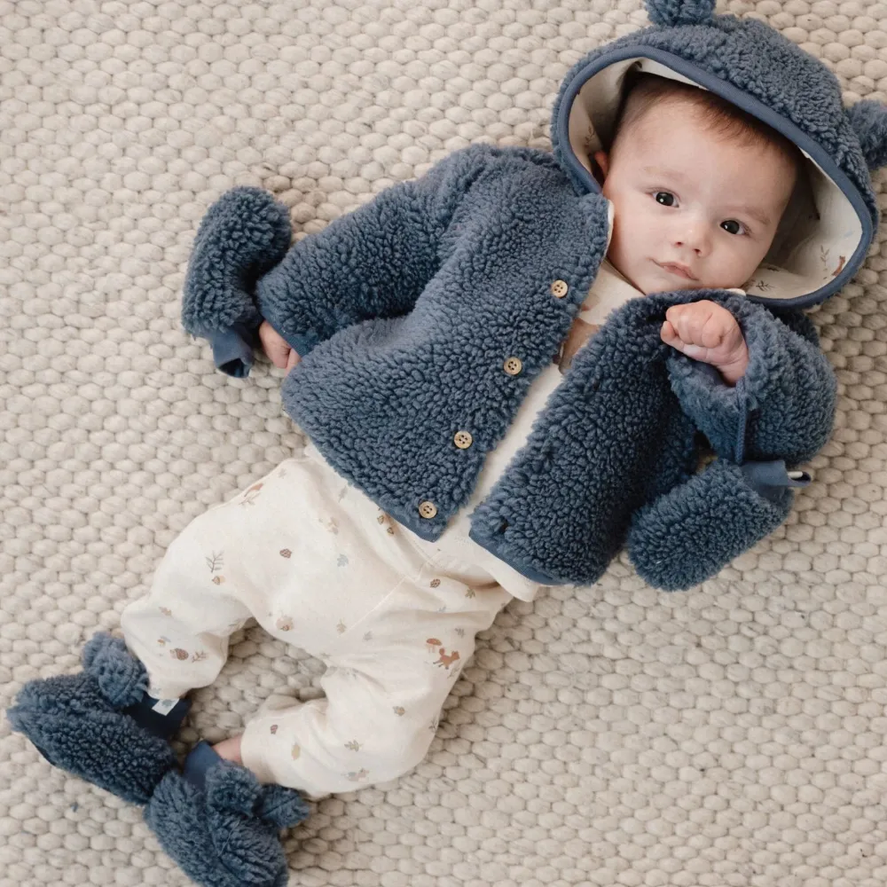 Little Dutch Teddy wanten - Blauw - Newborn Naturals