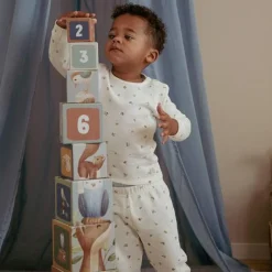 Little Dutch Tweedelige pyjama - Wit - Forest Friends - Forest Treasures