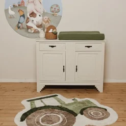 Little Dutch Vloerkleed tractor - Groen - Little Farm