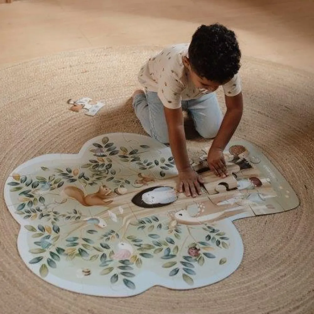 Little Dutch Vloerpuzzel - Blauw - Forest Friends