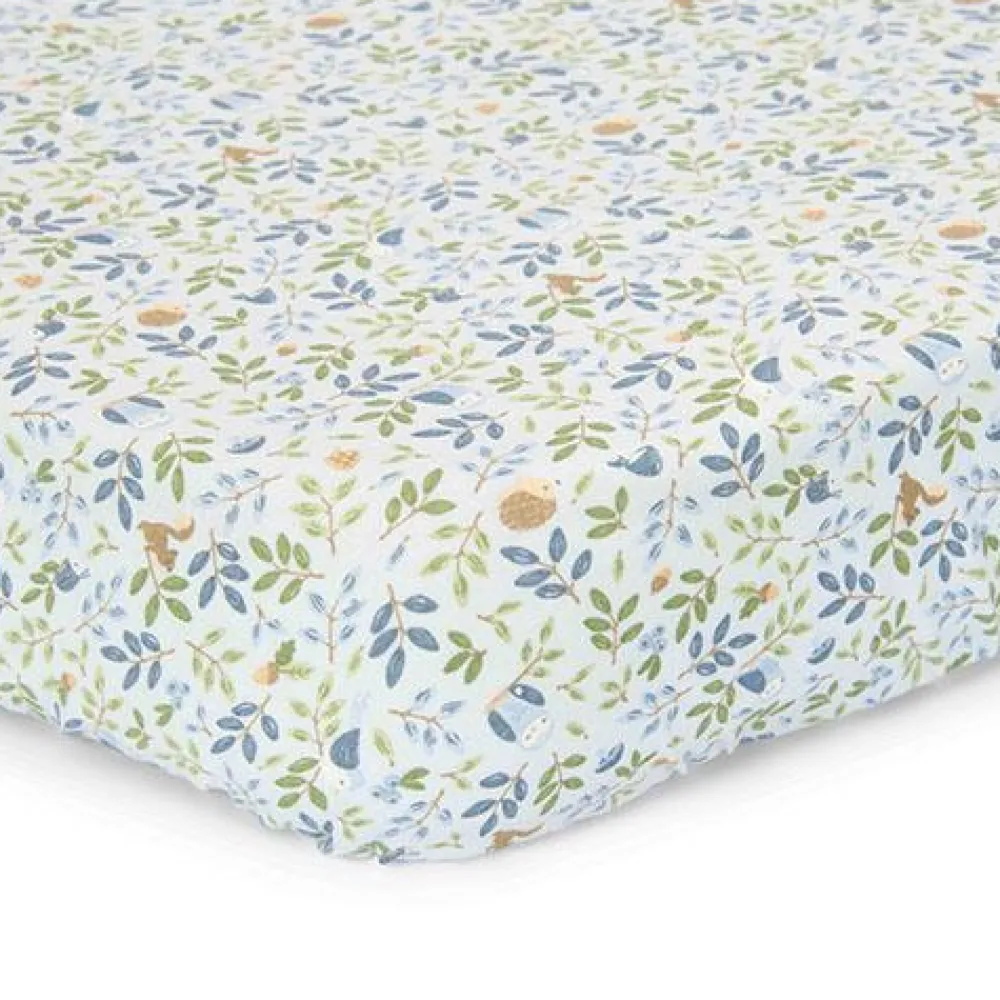 Little Dutch Wieg hoeslaken - Blauw - Forest Friends - Forest Adventure