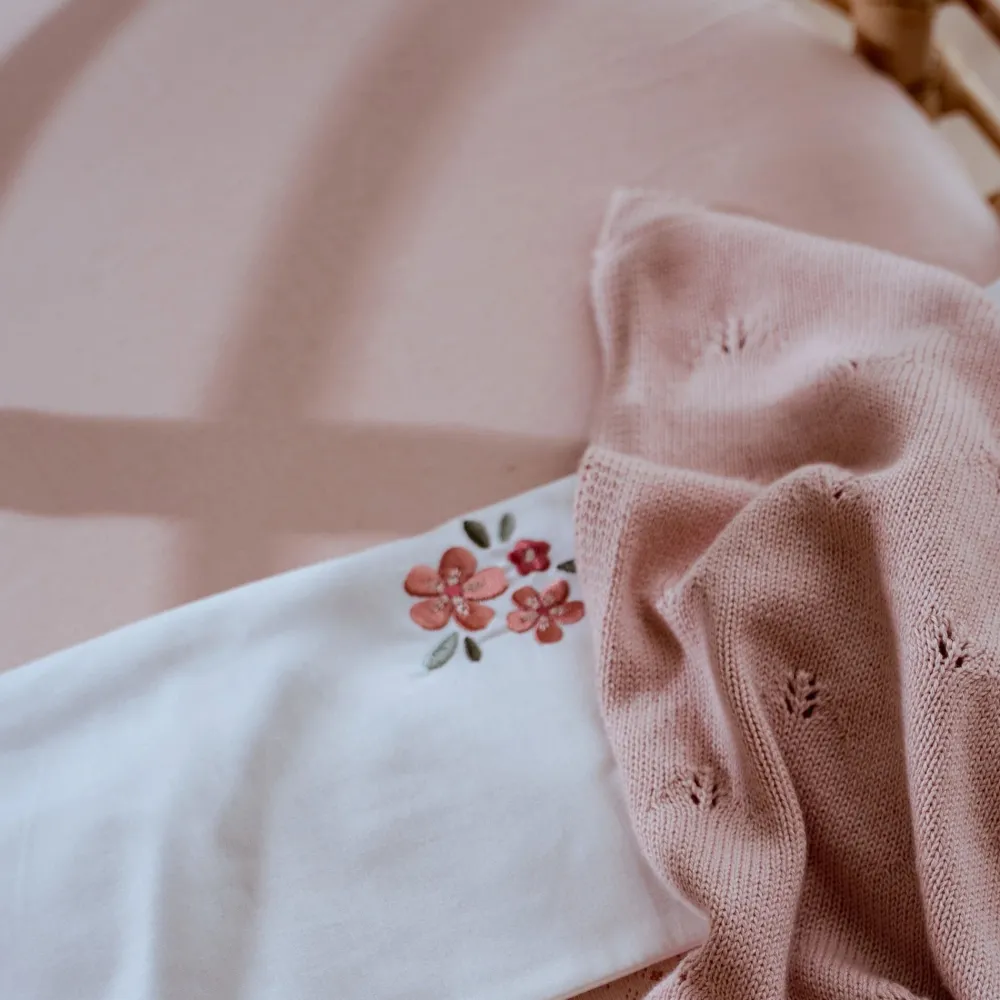 Little Dutch Wieg hoeslaken - Roze - Essentials