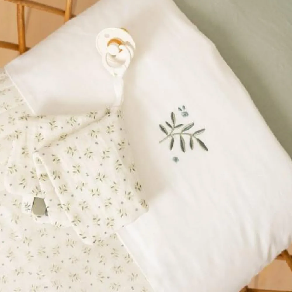 Little Dutch Wieglaken - Groen - Essentials - Blueberry Leaves