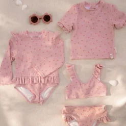 Little Dutch Zwemshirt korte mouw - Lichtroze - Sunny Flowers